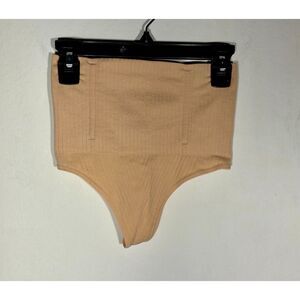 High Waisted Beige Shapewear Thong Tummy Control Women’s Size Small Nude Shaper